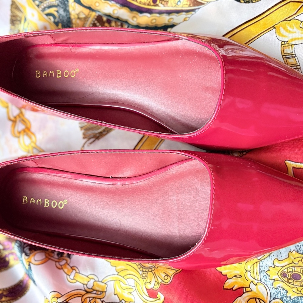 Bamboo Women's Red Patent Leather Shoes